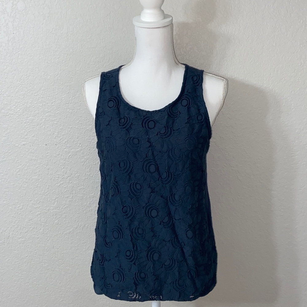 LOFT Womens Lace Print Tank